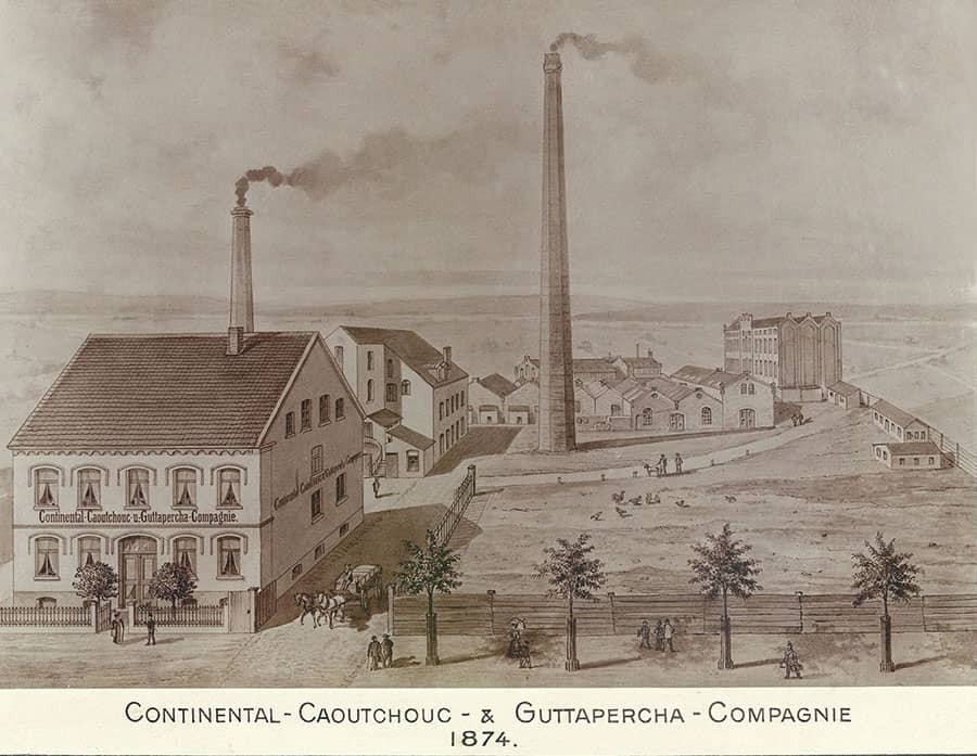 1874年的大陆橡胶与Gutta-Percha股份公司